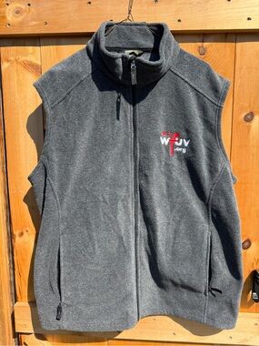 Gray Full-Zip Fleece Vest - WFUV 90.7 XL